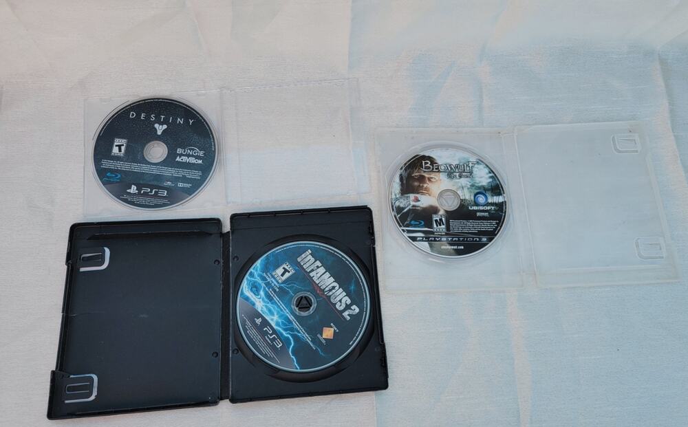 PS3 Game Lot Beowulf The Game Infamous 2 Destiny Sony PlayStation 3 Tested
